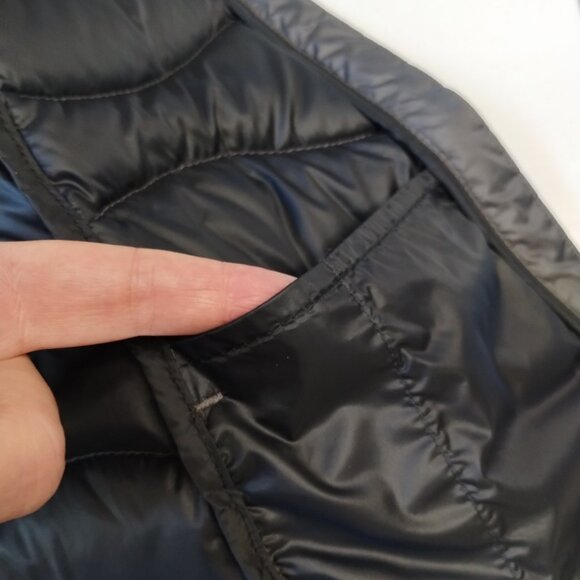 Lole Hooded Duck Down Puffer Vest Grey Size L - Picture 7 of 11